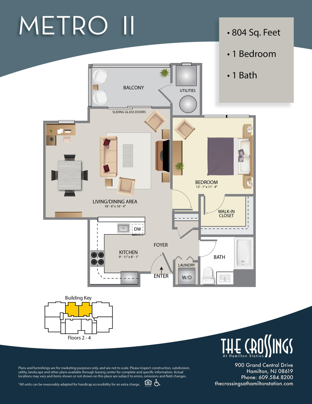 The Crossings at Hamilton Station Apartment Floor Plan Metro II