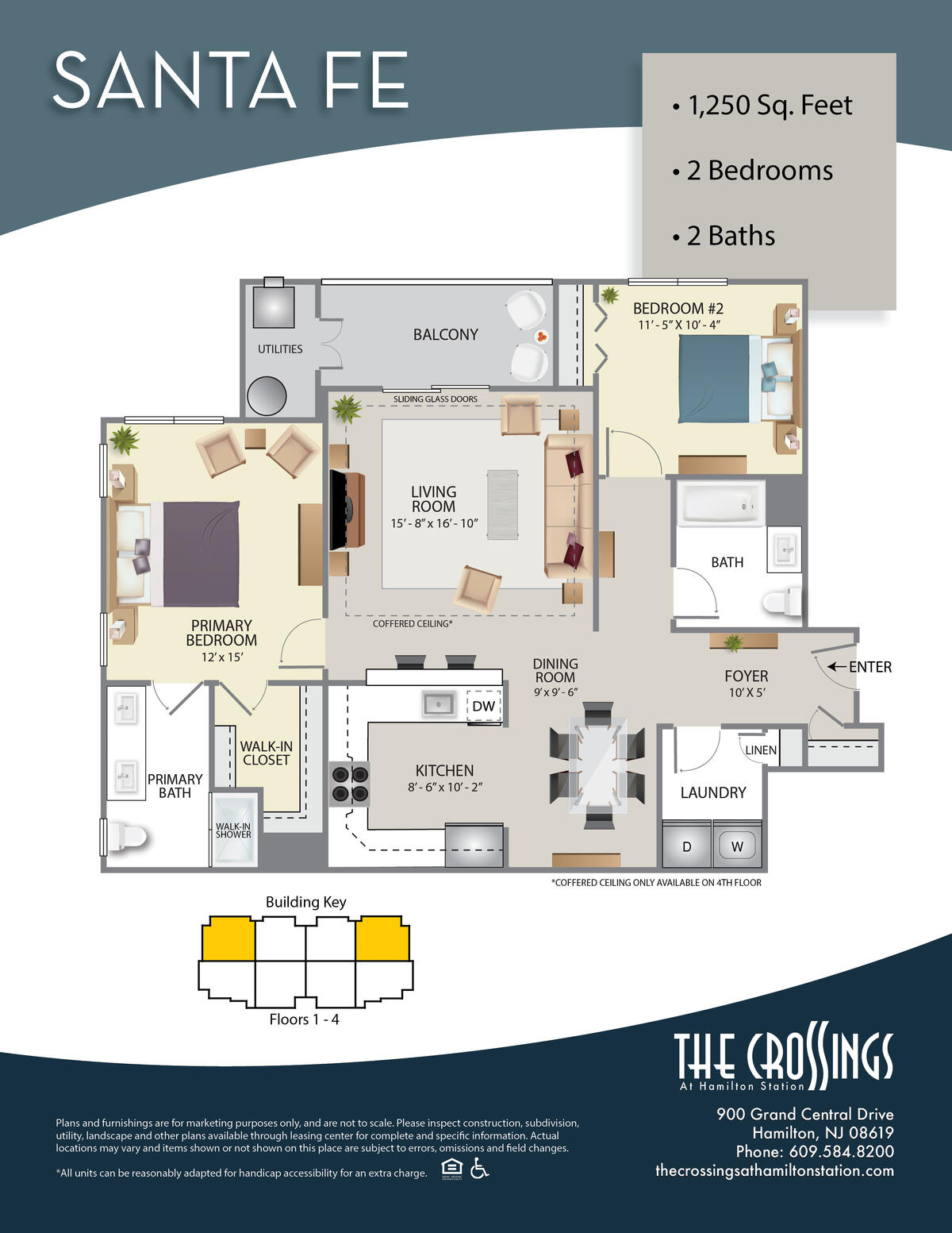 The Crossings at Hamilton Station Apartment Floor Plan Santa Fe