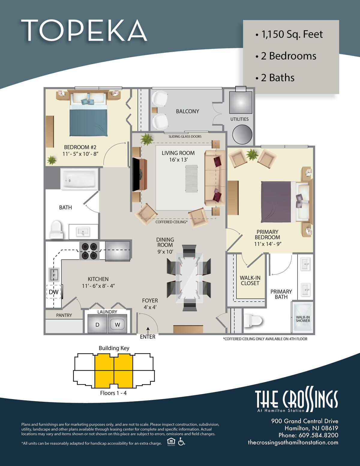 The Crossings at Hamilton Station Apartment Floor Plan The Topeka