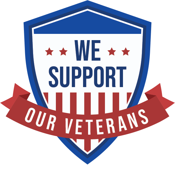We Support Our Veterans badge