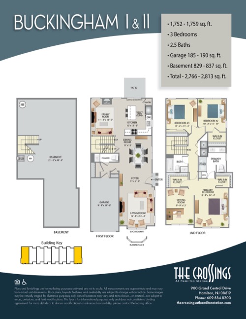The Crossings at Hamilton Station Apartment Floor Plan Buckingham I-II