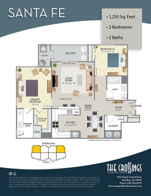 The Crossings at Hamilton Station Apartment Floor Plan Santa Fe